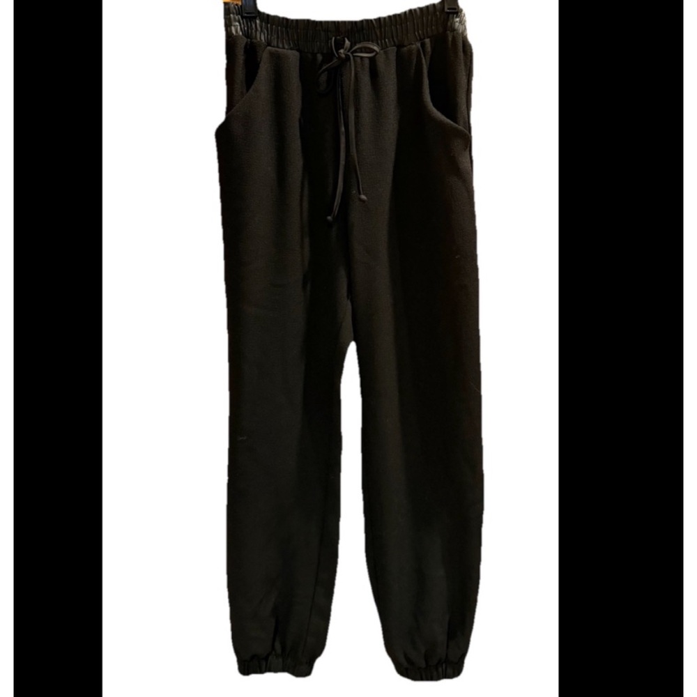 BAR III Black Elastic Waist Joggers Pants Size XS